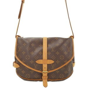 Louis Vuitton Monogram Leather Brown Saumur Shoulder Bag